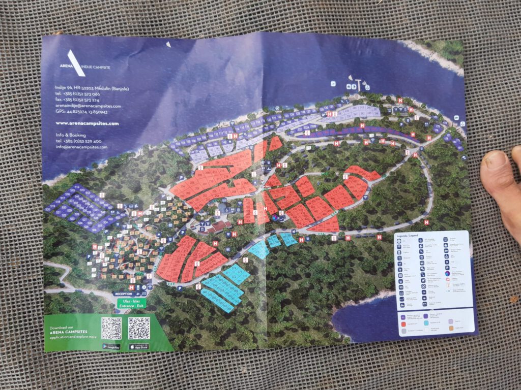 Plan von der Arena Campsite