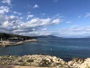 Die Westküste in Istrien mit Panorama Blick aufs Meer